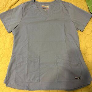 Ciel Blue Scrub Top